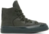 CONVERSE KHAKI CHUCK 70 MARQUIS LEATHER HIGH TOP SNEAKERS