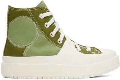 Converse Khaki Chuck Taylor All Star Construct Sneakers In Alligator Friend/gra