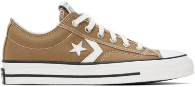 Converse Khaki Star Player 76 Trainers In Hot Tea/vintage Whit