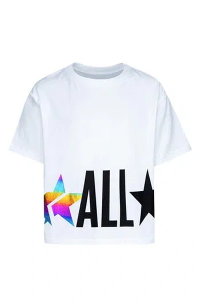 Converse Kids' All Star Boxy Knit T-shirt In White
