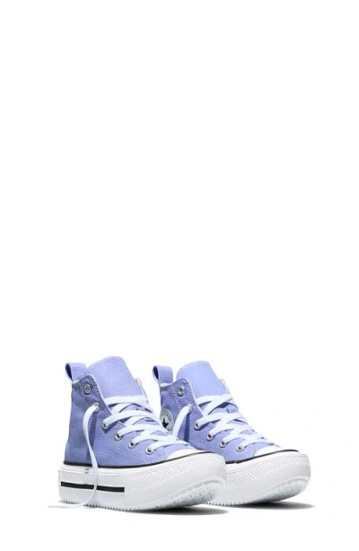 Converse Kids' All Star Lift High Top Platform Sneaker In Blue