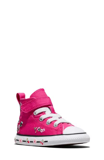 Converse Kids' Chuck Taylor All Star 1v High Top Sneaker In Pink