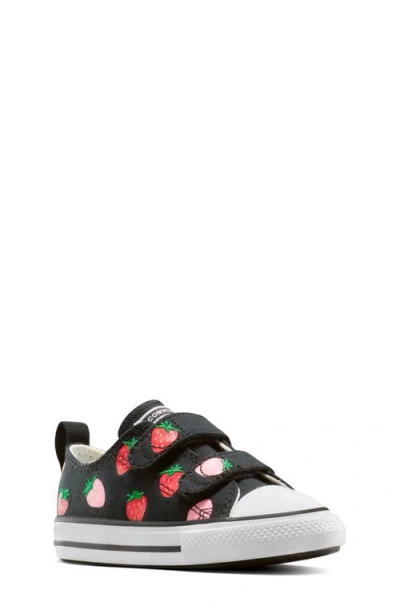 Converse Kids' Chuck Taylor® All Star® 2v Oxford Sneaker In Black/soft Red/watermelon