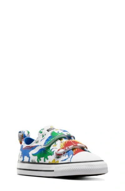 Converse Kids' Chuck Taylor® All Star® 2v Oxford Sneaker In White/blue/enamel Red