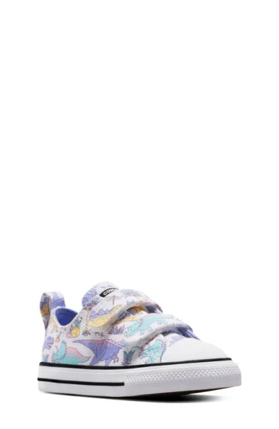 Converse Kids' Chuck Taylor® All Star® 2v Oxford Sneaker In White/violet/topaz Gold