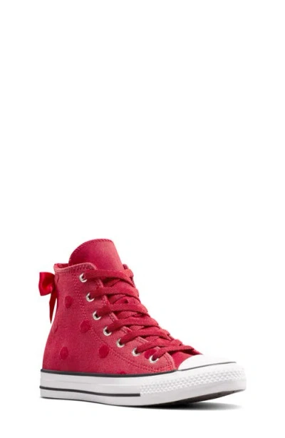 Converse Kids' Chuck Taylor® All Star® Bow High Top Sneaker In Red