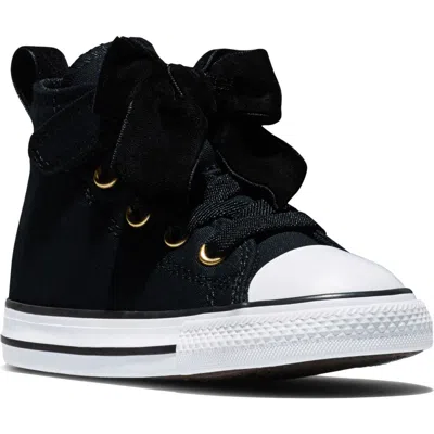 Converse Kids' Chuck Taylor All Star Easy-on Bow High Top Sneaker In Black