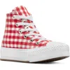 Converse Kids' Chuck Taylor All Star Eva Lift Gingham Canvas High Top Platform Sneaker