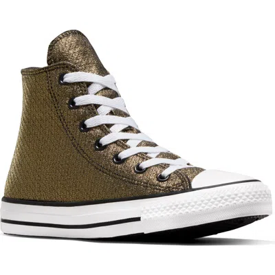 Converse Kids' Chuck Taylor® All Star® High Top Sneaker In Black/gold/white