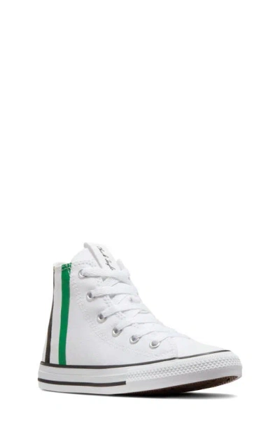 Converse Kids' Chuck Taylor® All Star® High Top Trainer In White/ Green/ Black
