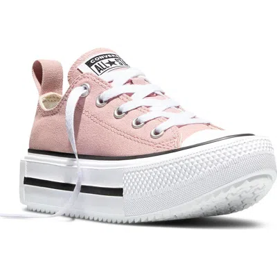 Converse Kids' Chuck Taylor All Star Lift Double Stack Low Top Platform Sneaker In Pink