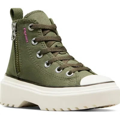 Converse Kids' Chuck Taylor® All Star® Lugged High Top Sneaker In Utility/egret/grape Fizz