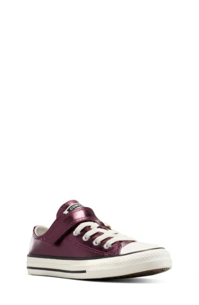 Converse Kids' Chuck Taylor All Star Metallic Canvas Low Top Sneaker In Mesa Rose/egret/black