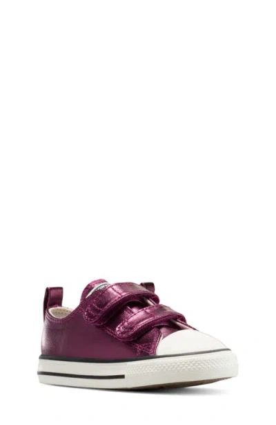 Converse Kids' Chuck Taylor All Star Metallic Canvas Low Top Sneaker In Mesa Rose/egret/black