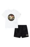 Converse Kids' Geared Up Graphic T-shirt & Shorts Set In Black