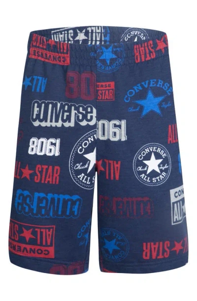 Converse Kids' Graphic Logo Shorts In Blue