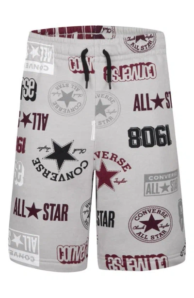 Converse Kids' Graphic Logo Shorts In Gray