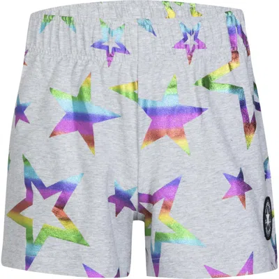 Converse Kids' Patch Shine Pull-on Shorts In Grey-pink