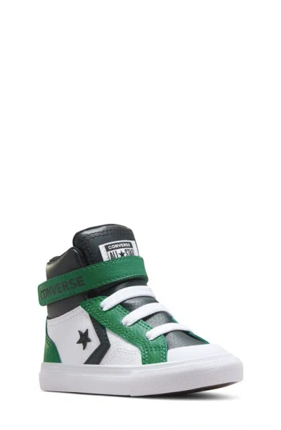 Converse Kids' Pro Blaze High Top Sneaker In White/ Green/ Black