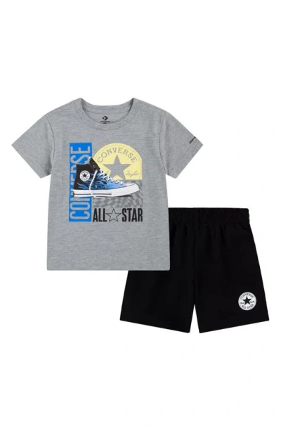 Converse Kids' T-shirt & Shorts Set In Black