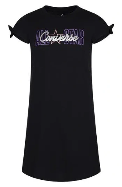 Converse Kids' Tie Sleeve Sport Dress In Black