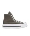Converse Round Head Lace High-top Casual Sneakers In White