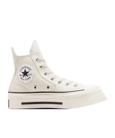 Converse Lace Up High Upper Board Shoes In White