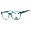 Converse Ladies Transparent Rectangular Eyeglass Frames Cv5068 In Green