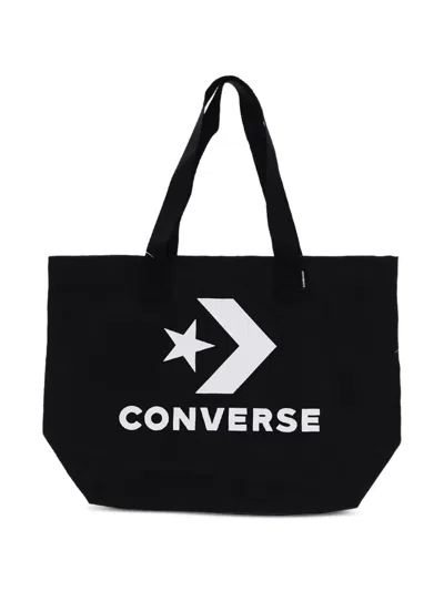 Converse Large Star Chevron Logo-print Tote Bag In Brown