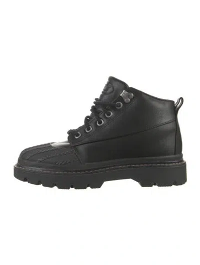 Pre-owned Converse Leather Sneakers In Black