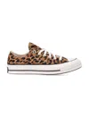 Converse Leopard Print Platform Low Top Sneaker In Brown