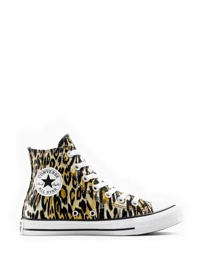 Converse Leopard-print High-top Sneakers In Animal Print