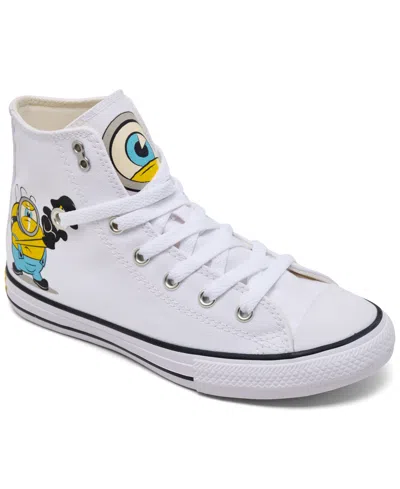 Converse Little Kids Chuck Taylor All Star High Top Minions Lifestyle Sneakers From Finish Line In White