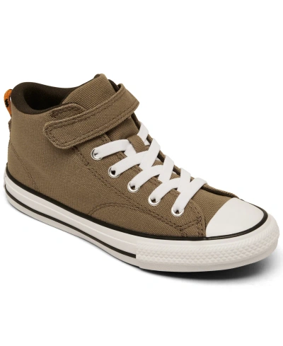 Converse Little Kids Chuck Taylor All Star Malden Street Fastening Strap Casual Sneakers From Finish Line In Hot Tea,orange,white