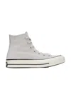 Converse Logo Affixed With High Upper Board Shoes In White