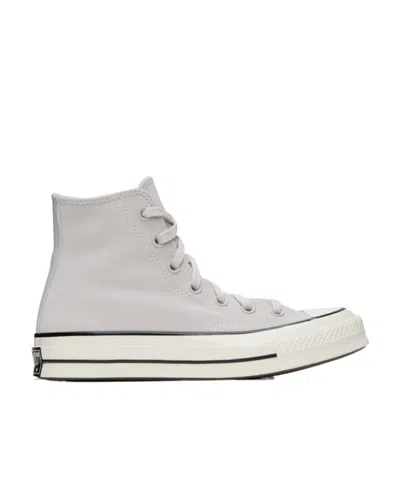 Converse Logo Affixed With High Upper Board Shoes In White