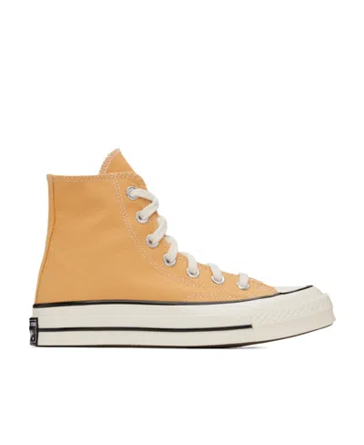 Converse Logo Affixed With High Upper Board Shoes In Yellow