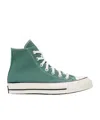 Converse Logo Decorated High-top Board Shoes In Green