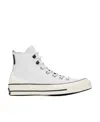 Converse Logo Decorated High-top Board Shoes In White