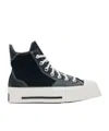 Converse Gender Inclusive Chuck 70 De Luxe Square Toe Platform High Top Sneaker In Black