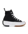 Converse Run Star Hike Hi Sneakers Black/white/gum In Black