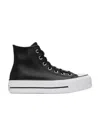 Converse Ctas Lift Clean Hi Sneakers In Black