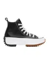 Converse Run Star Hike Hi Platform Sole Casual Sneakers In Black