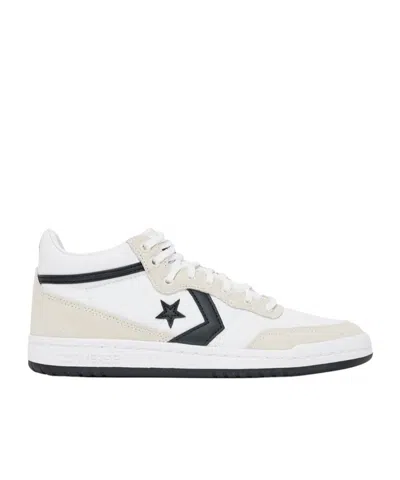 Converse Logo Lace-up Sneakers In White