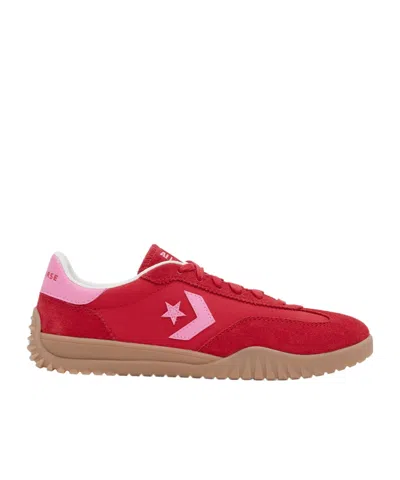 Converse Logo Lacing Sneakers In Red/pink/egret
