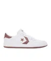 Converse White & Brown Cons Fastbreak Pro Sport Low Top Sneakers In White
