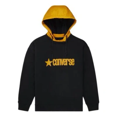 Converse Logo Letter Hooded Sports Sweater Men Black