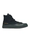 Converse Logo Patch High Upper Board Shoes In Black