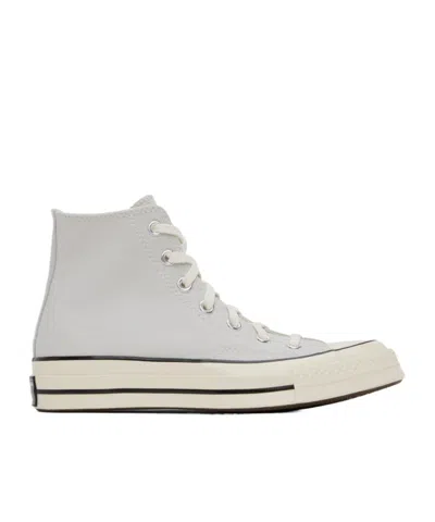 Converse Logo Patch High Upper Board Shoes In White