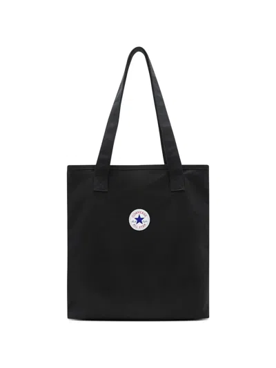 Converse Kids' Logo-patch Zip Shoulder Bag In Black